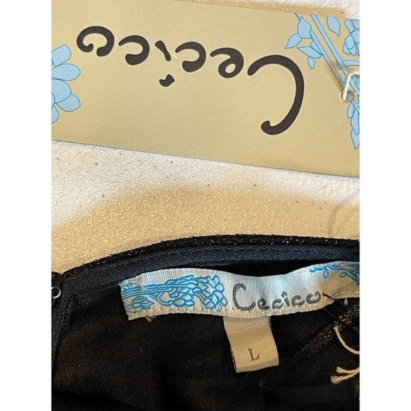 NWT CeciCo Womens Party Mini Dress Sequin Halter Neck Back Hole Black Size Large - Picture 6 of 8